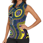 Storm NAIDOC Week 2026 Personalised Women Sleeveless Polo Shirt 50 Years of Deadly Aboriginal Art