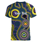 Storm NAIDOC Week 2026 Personalised Women V-Neck T-Shirt 50 Years of Deadly Aboriginal Art