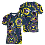 Storm NAIDOC Week 2026 Personalised Women V-Neck T-Shirt 50 Years of Deadly Aboriginal Art