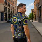 Storm NAIDOC Week 2026 Personalised Zipper Polo Shirt 50 Years of Deadly Aboriginal Art