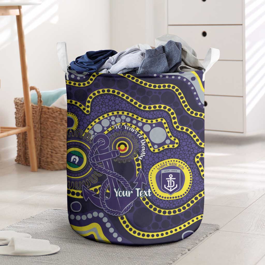 Dockers NAIDOC Week 2026 Personalised Laundry Basket 50 Years of Deadly Aboriginal Art