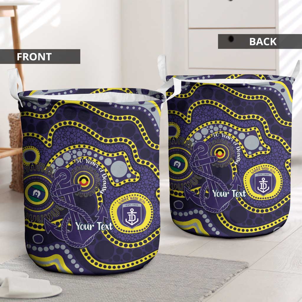 Dockers NAIDOC Week 2026 Personalised Laundry Basket 50 Years of Deadly Aboriginal Art