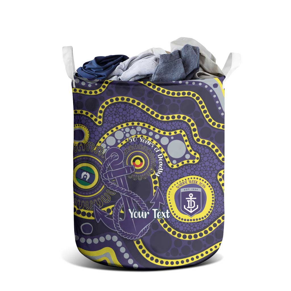 Dockers NAIDOC Week 2026 Personalised Laundry Basket 50 Years of Deadly Aboriginal Art