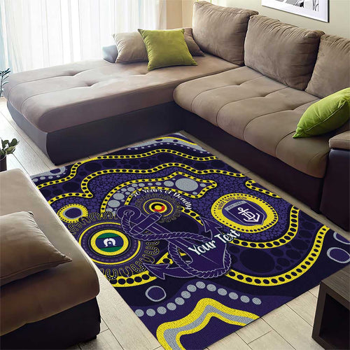 Dockers NAIDOC Week 2026 Personalised Area Rug 50 Years of Deadly Aboriginal Art