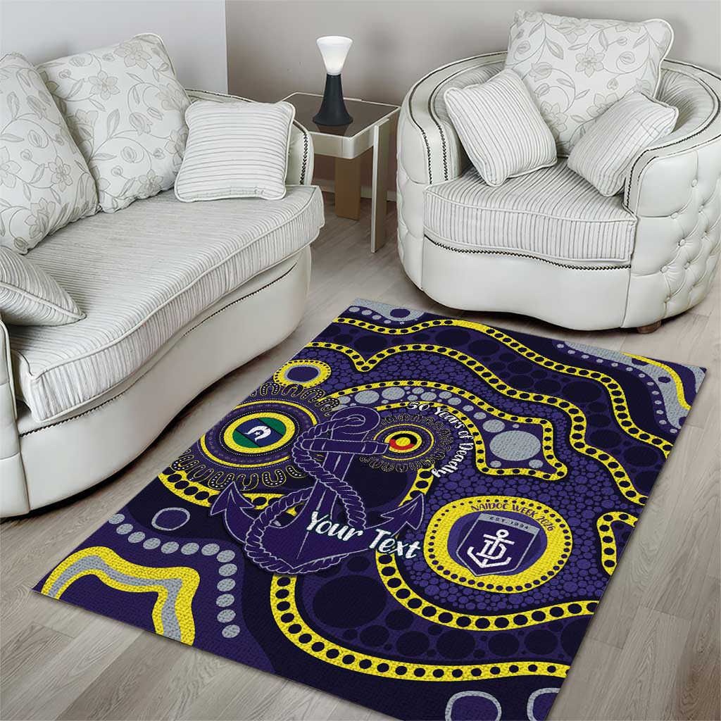 Dockers NAIDOC Week 2026 Personalised Area Rug 50 Years of Deadly Aboriginal Art
