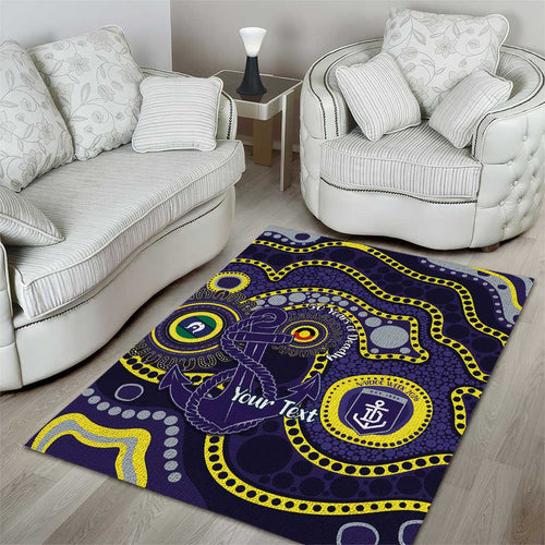 Dockers NAIDOC Week 2026 Personalised Area Rug 50 Years of Deadly Aboriginal Art