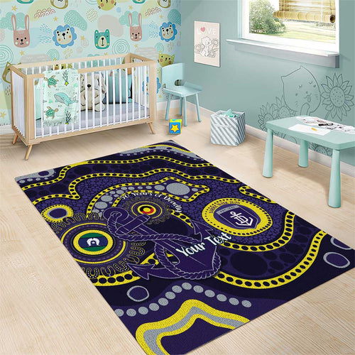Dockers NAIDOC Week 2026 Personalised Area Rug 50 Years of Deadly Aboriginal Art