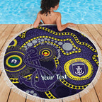 Dockers NAIDOC Week 2026 Personalised Beach Blanket 50 Years of Deadly Aboriginal Art