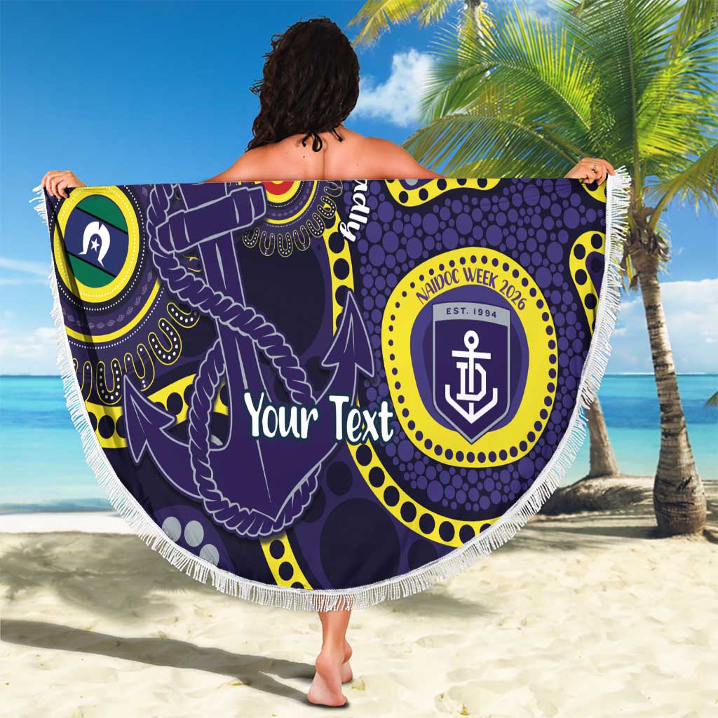 Dockers NAIDOC Week 2026 Personalised Beach Blanket 50 Years of Deadly Aboriginal Art