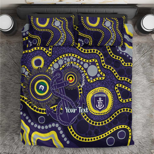 Dockers NAIDOC Week 2026 Personalised Bedding Set 50 Years of Deadly Aboriginal Art