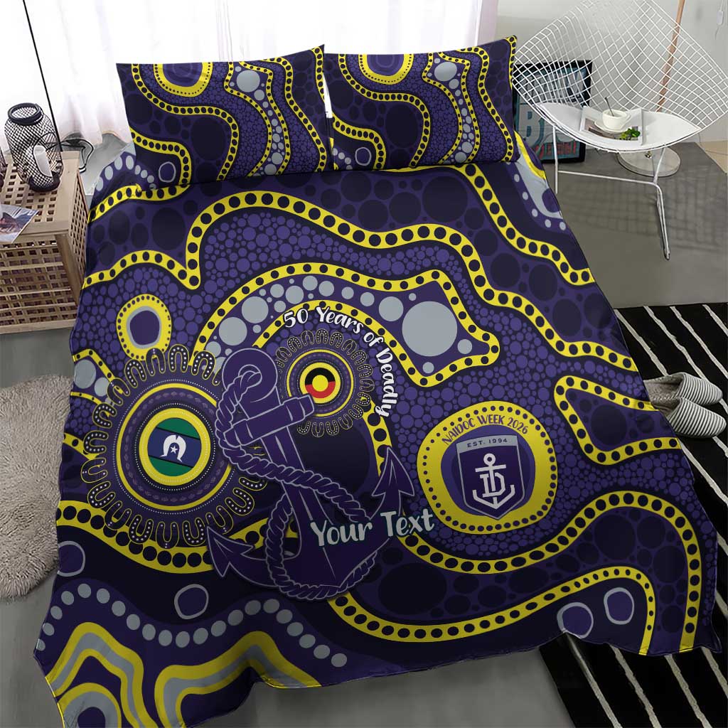 Dockers NAIDOC Week 2026 Personalised Bedding Set 50 Years of Deadly Aboriginal Art
