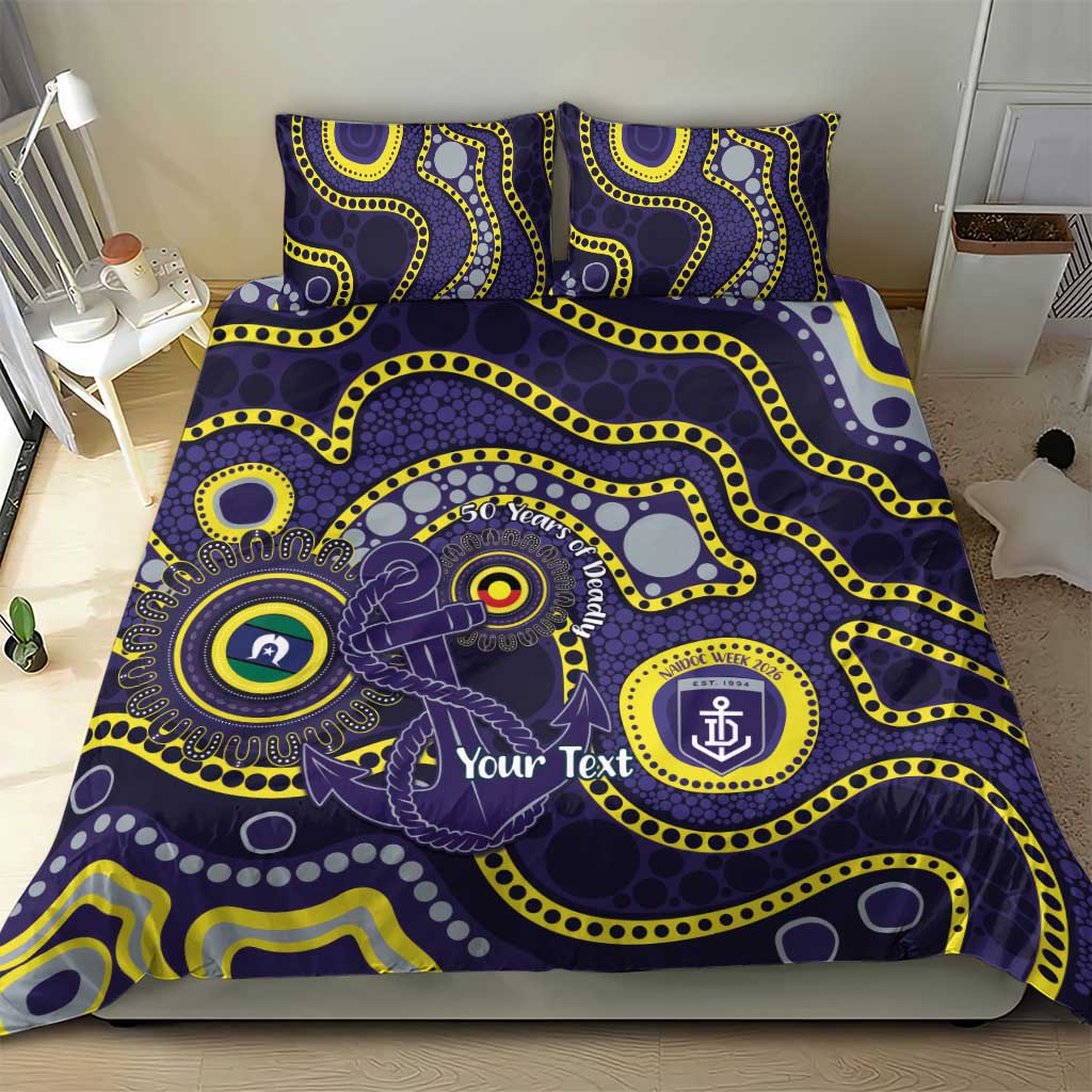 Dockers NAIDOC Week 2026 Personalised Bedding Set 50 Years of Deadly Aboriginal Art
