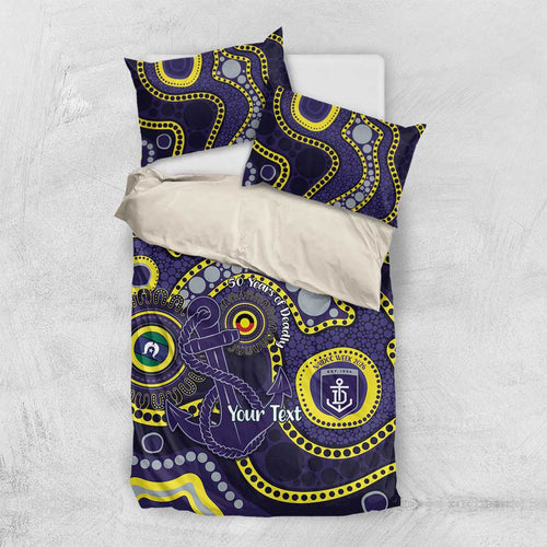 Dockers NAIDOC Week 2026 Personalised Bedding Set 50 Years of Deadly Aboriginal Art