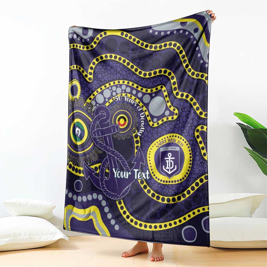 Dockers NAIDOC Week 2026 Personalised Blanket 50 Years of Deadly Aboriginal Art