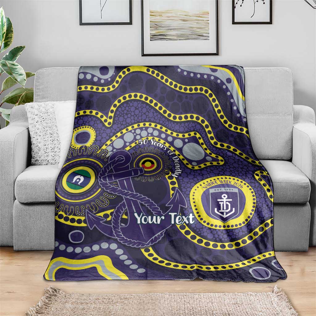 Dockers NAIDOC Week 2026 Personalised Blanket 50 Years of Deadly Aboriginal Art