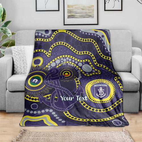 Dockers NAIDOC Week 2026 Personalised Blanket 50 Years of Deadly Aboriginal Art