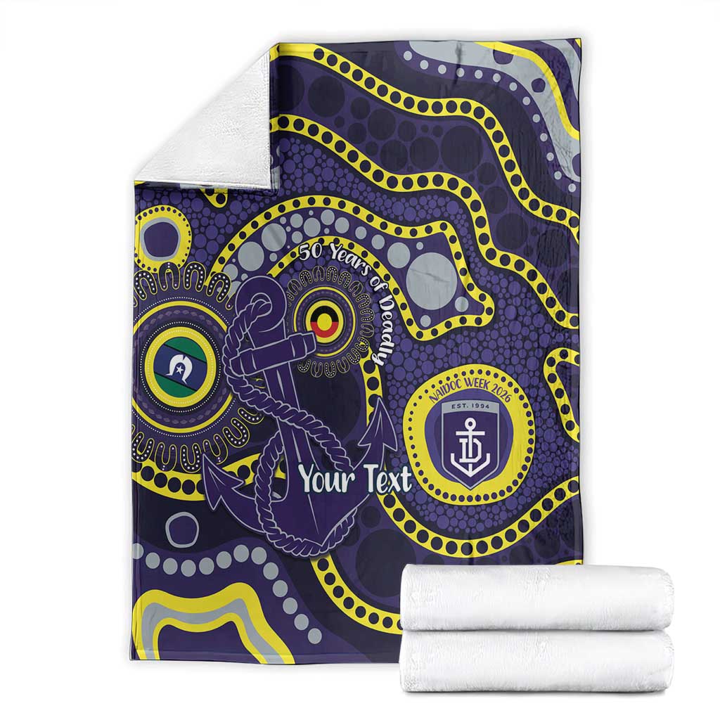 Dockers NAIDOC Week 2026 Personalised Blanket 50 Years of Deadly Aboriginal Art