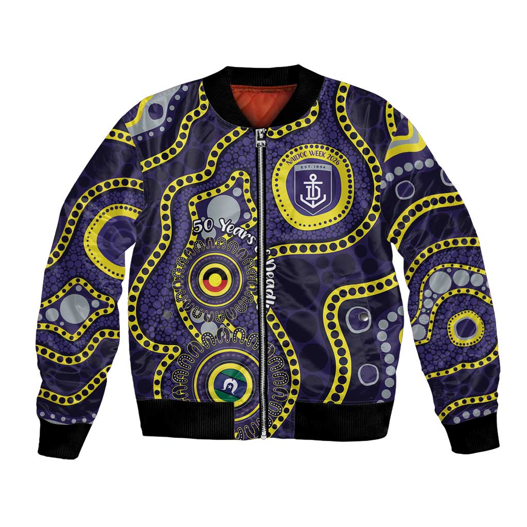 Dockers NAIDOC Week 2026 Personalised Bomber Jacket 50 Years of Deadly Aboriginal Art