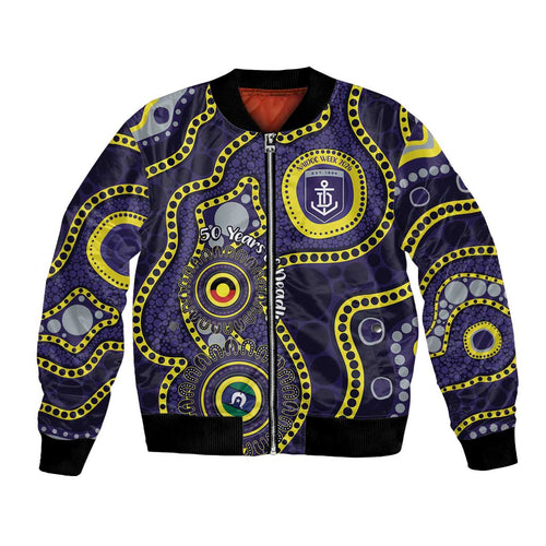 Dockers NAIDOC Week 2026 Personalised Bomber Jacket 50 Years of Deadly Aboriginal Art