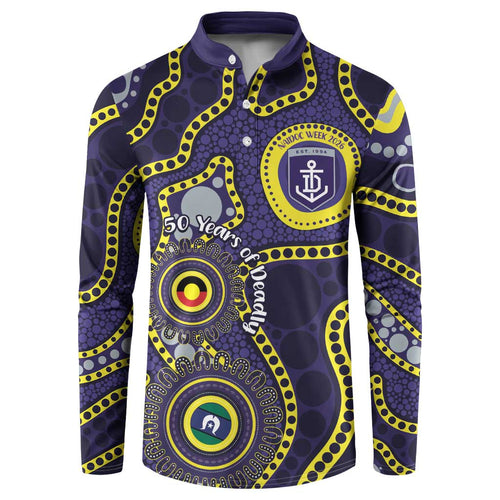 Dockers NAIDOC Week 2026 Personalised Button Sweatshirt 50 Years of Deadly Aboriginal Art