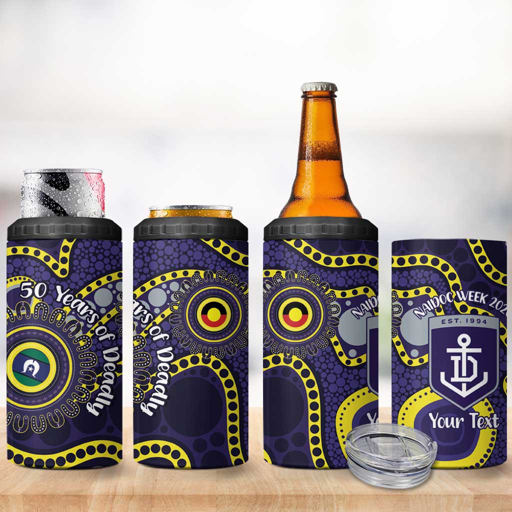 Dockers NAIDOC Week 2026 Personalised 4 in 1 Can Cooler Tumbler 50 Years of Deadly Aboriginal Art