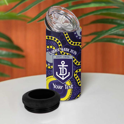 Dockers NAIDOC Week 2026 Personalised 4 in 1 Can Cooler Tumbler 50 Years of Deadly Aboriginal Art