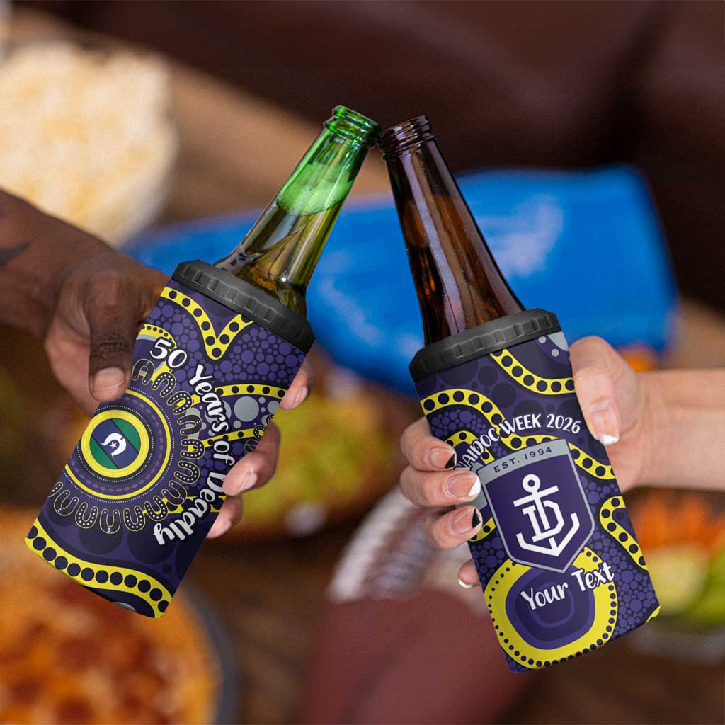 Dockers NAIDOC Week 2026 Personalised 4 in 1 Can Cooler Tumbler 50 Years of Deadly Aboriginal Art