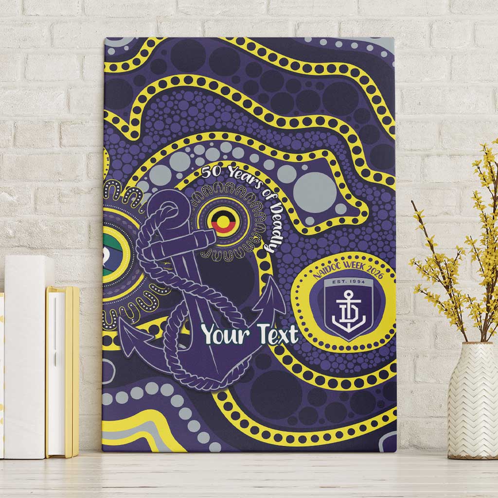 Dockers NAIDOC Week 2026 Personalised Canvas Wall Art 50 Years of Deadly Aboriginal Art