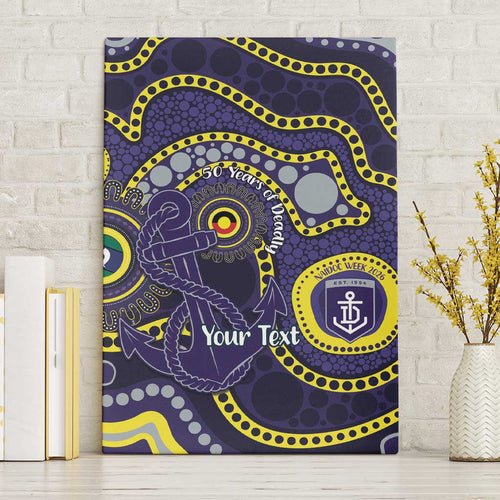 Dockers NAIDOC Week 2026 Personalised Canvas Wall Art 50 Years of Deadly Aboriginal Art