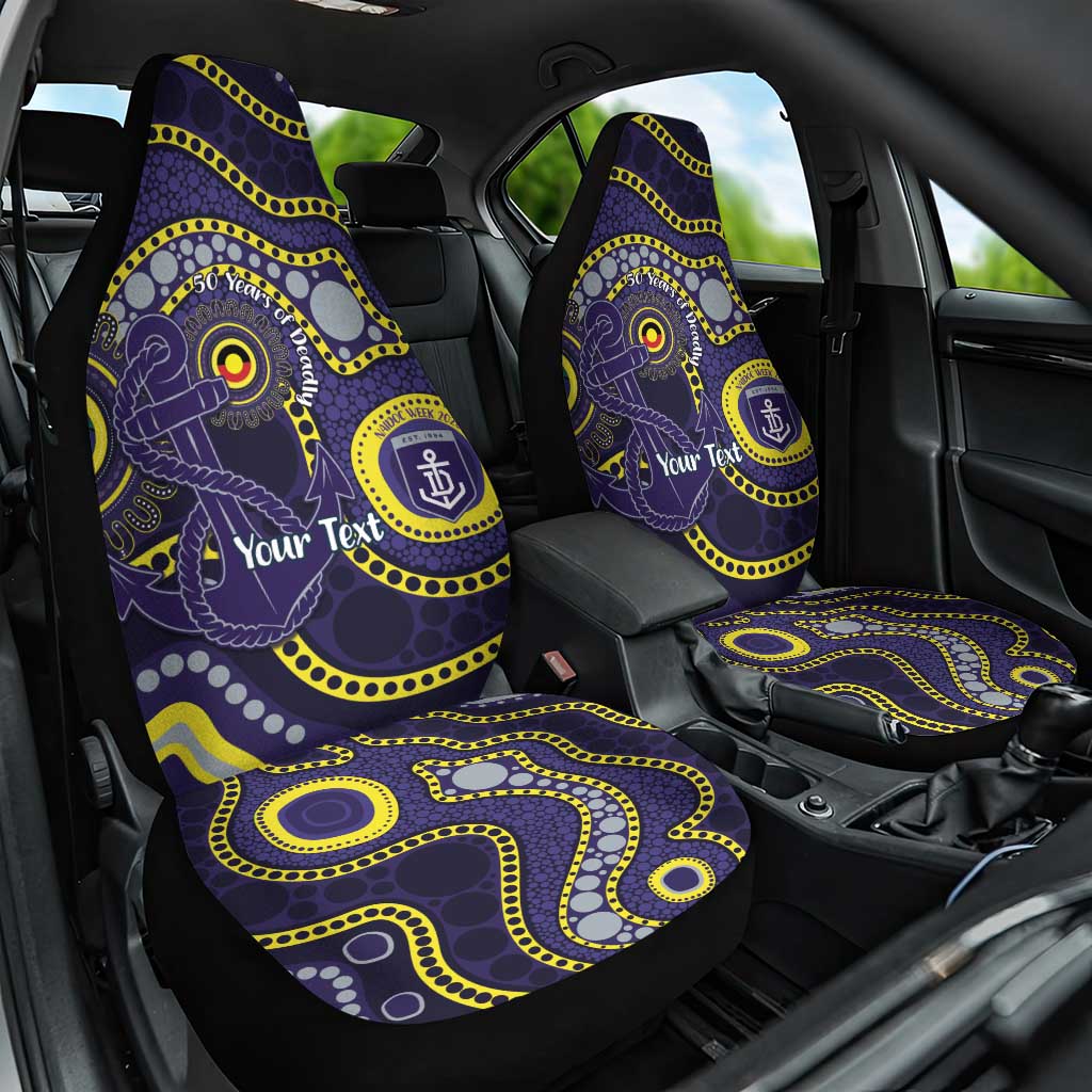 Dockers NAIDOC Week 2026 Personalised Car Seat Cover 50 Years of Deadly Aboriginal Art