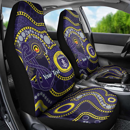 Dockers NAIDOC Week 2026 Personalised Car Seat Cover 50 Years of Deadly Aboriginal Art