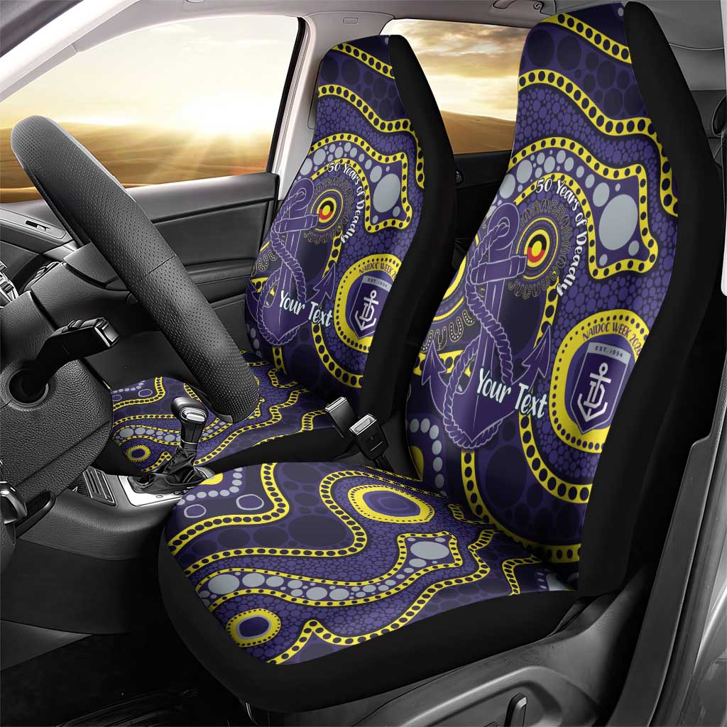 Dockers NAIDOC Week 2026 Personalised Car Seat Cover 50 Years of Deadly Aboriginal Art