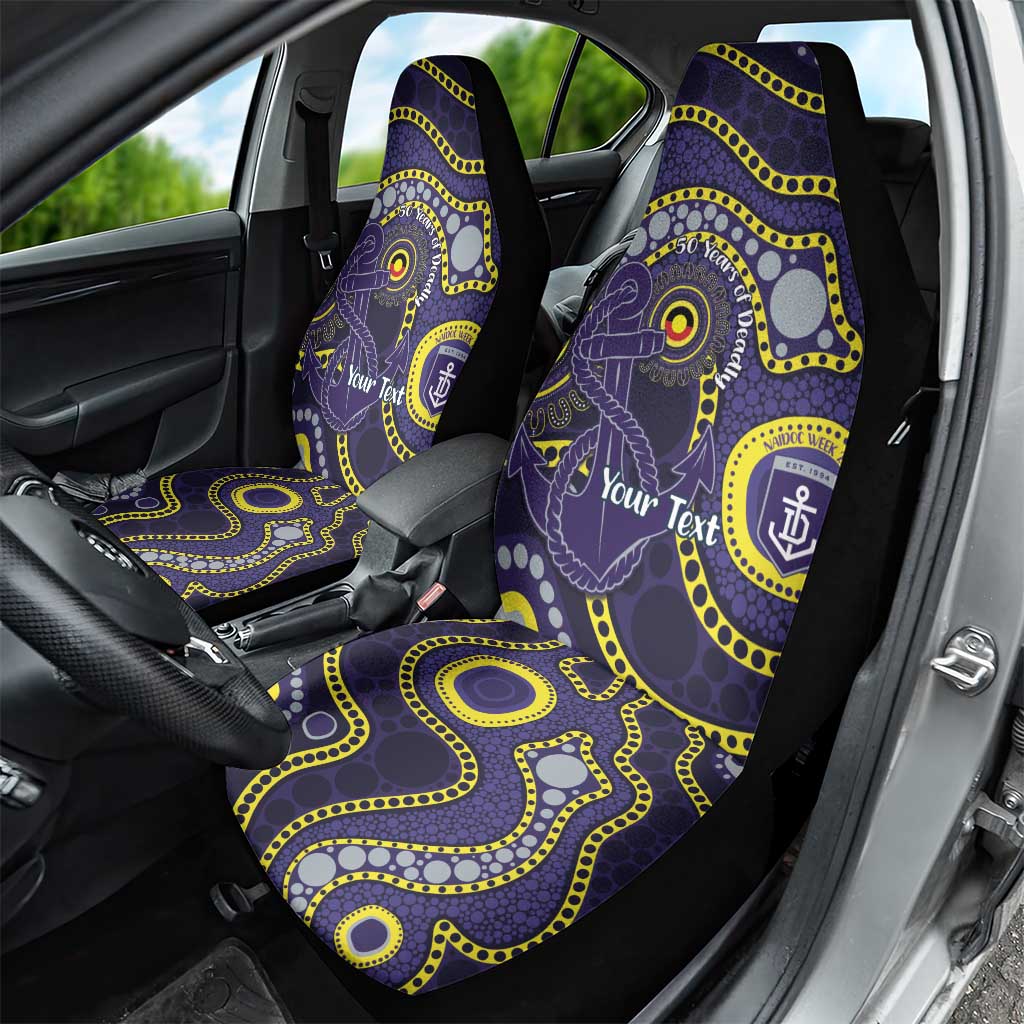 Dockers NAIDOC Week 2026 Personalised Car Seat Cover 50 Years of Deadly Aboriginal Art