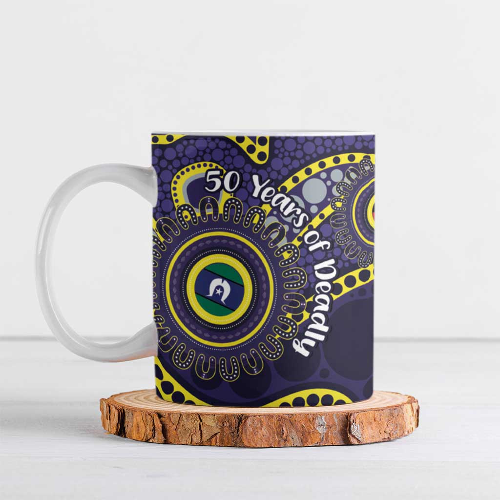 Dockers NAIDOC Week 2026 Personalised Ceramic Mug 50 Years of Deadly Aboriginal Art