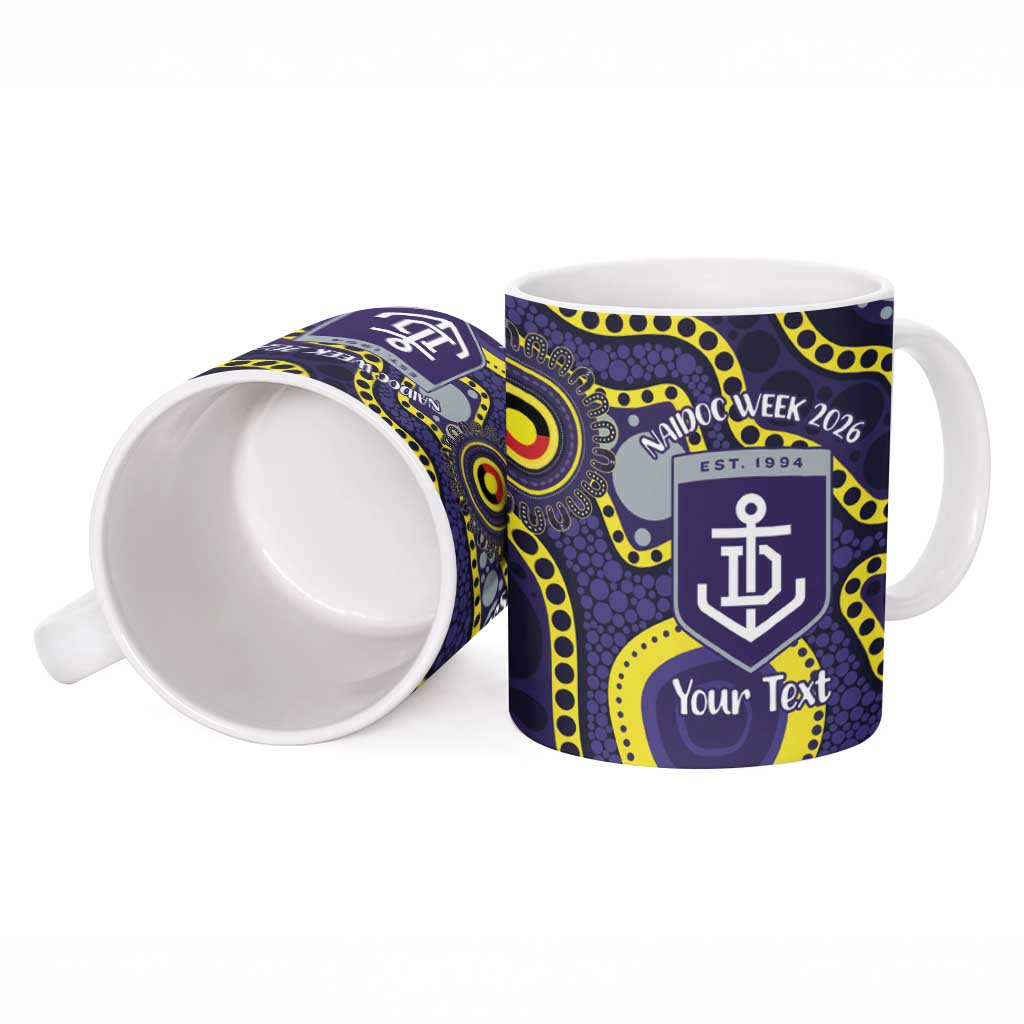 Dockers NAIDOC Week 2026 Personalised Ceramic Mug 50 Years of Deadly Aboriginal Art
