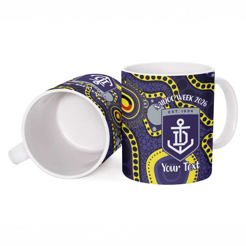 Dockers NAIDOC Week 2026 Personalised Ceramic Mug 50 Years of Deadly Aboriginal Art