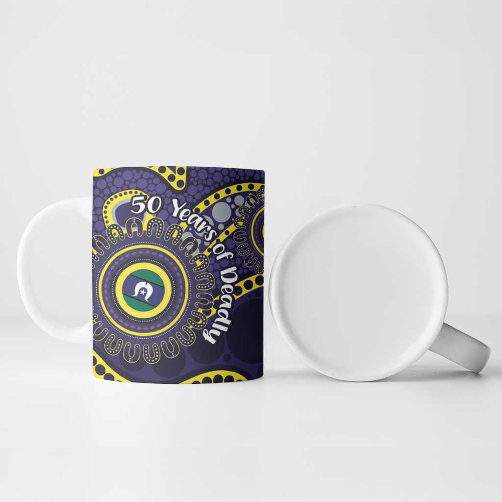 Dockers NAIDOC Week 2026 Personalised Ceramic Mug 50 Years of Deadly Aboriginal Art