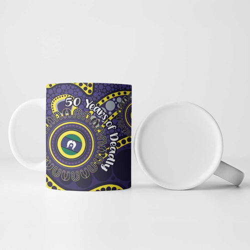 Dockers NAIDOC Week 2026 Personalised Ceramic Mug 50 Years of Deadly Aboriginal Art