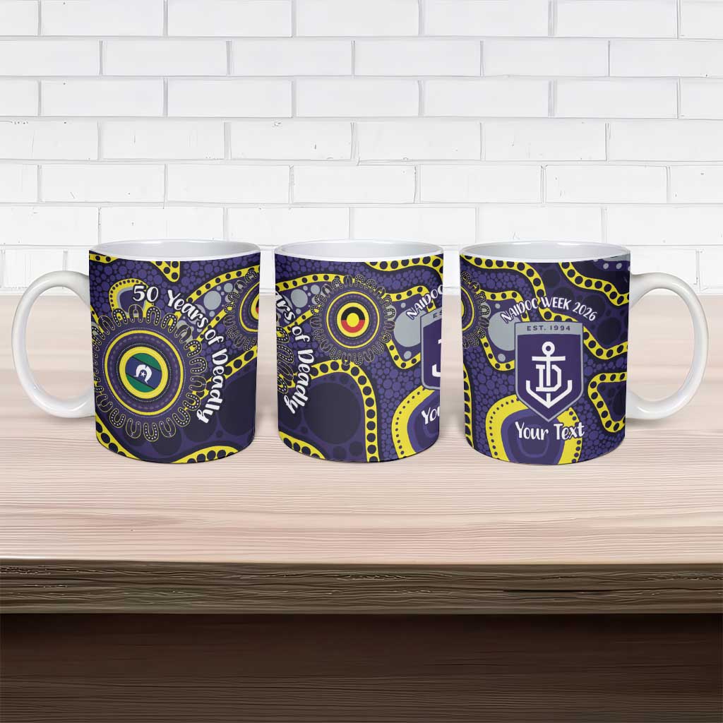 Dockers NAIDOC Week 2026 Personalised Ceramic Mug 50 Years of Deadly Aboriginal Art