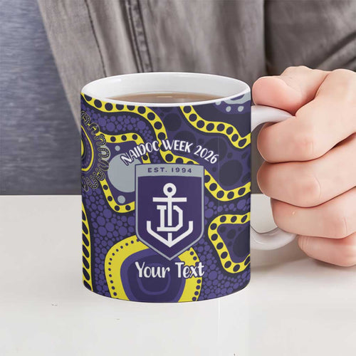 Dockers NAIDOC Week 2026 Personalised Ceramic Mug 50 Years of Deadly Aboriginal Art