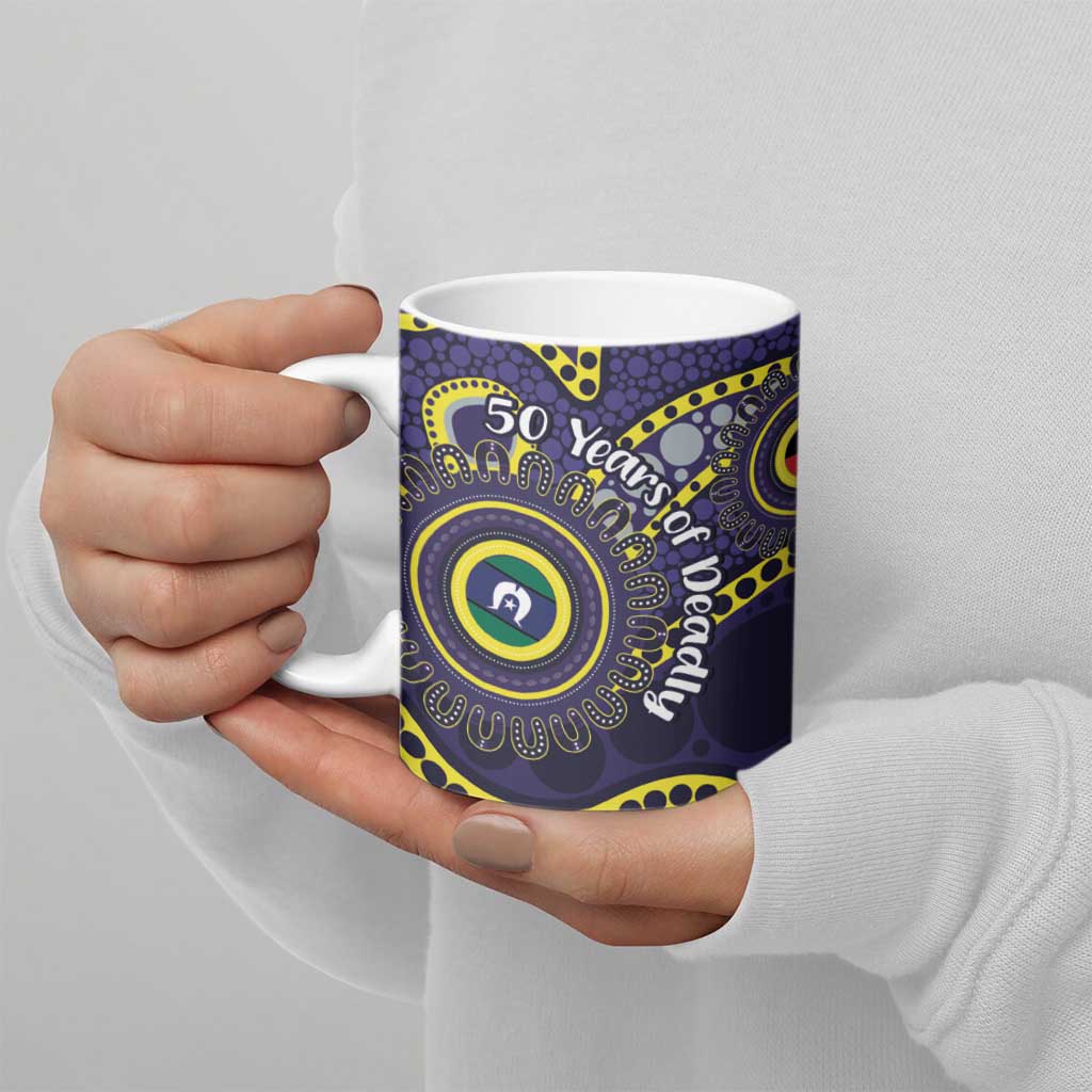 Dockers NAIDOC Week 2026 Personalised Ceramic Mug 50 Years of Deadly Aboriginal Art