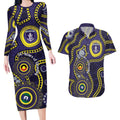 Dockers NAIDOC Week 2026 Personalised Couples Matching Long Sleeve Bodycon Dress and Hawaiian Shirt 50 Years of Deadly Aboriginal Art