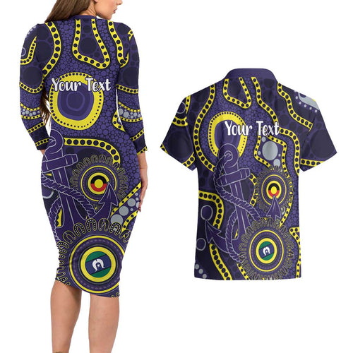 Dockers NAIDOC Week 2026 Personalised Couples Matching Long Sleeve Bodycon Dress and Hawaiian Shirt 50 Years of Deadly Aboriginal Art