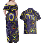 Dockers NAIDOC Week 2026 Personalised Couples Matching Off Shoulder Maxi Dress and Hawaiian Shirt 50 Years of Deadly Aboriginal Art