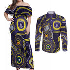 Dockers NAIDOC Week 2026 Personalised Couples Matching Off Shoulder Maxi Dress and Long Sleeve Button Shirt 50 Years of Deadly Aboriginal Art