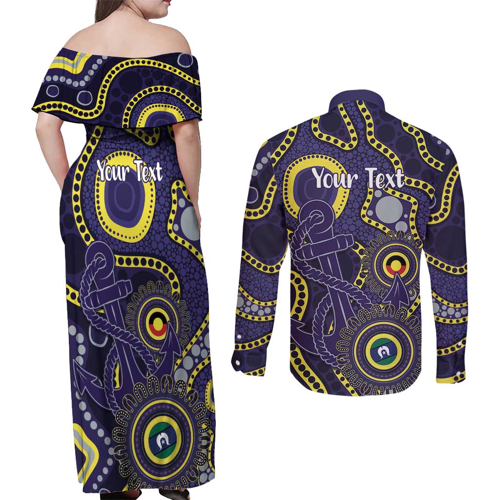 Dockers NAIDOC Week 2026 Personalised Couples Matching Off Shoulder Maxi Dress and Long Sleeve Button Shirt 50 Years of Deadly Aboriginal Art