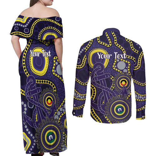 Dockers NAIDOC Week 2026 Personalised Couples Matching Off Shoulder Maxi Dress and Long Sleeve Button Shirt 50 Years of Deadly Aboriginal Art