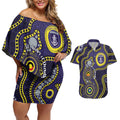 Dockers NAIDOC Week 2026 Personalised Couples Matching Off Shoulder Short Dress and Hawaiian Shirt 50 Years of Deadly Aboriginal Art