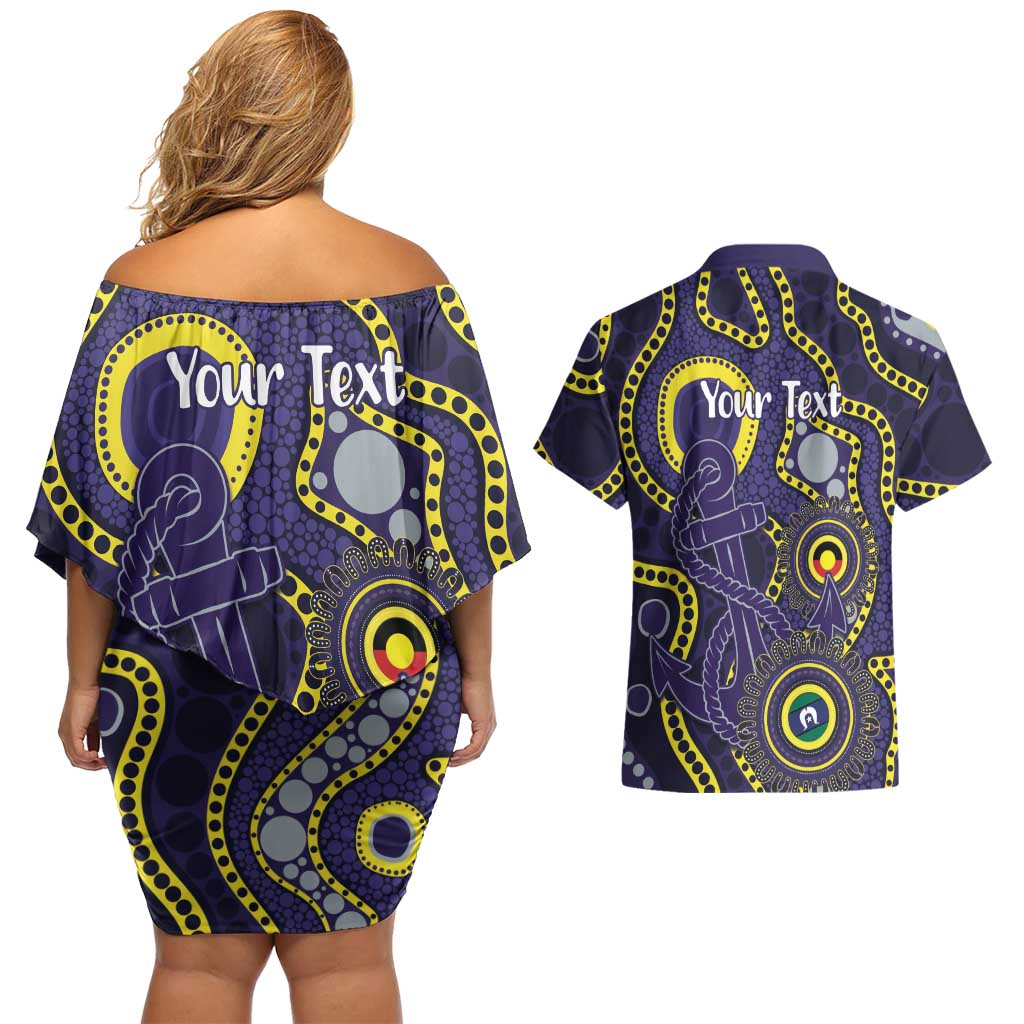 Dockers NAIDOC Week 2026 Personalised Couples Matching Off Shoulder Short Dress and Hawaiian Shirt 50 Years of Deadly Aboriginal Art