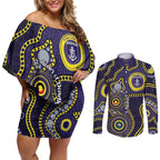 Dockers NAIDOC Week 2026 Personalised Couples Matching Off Shoulder Short Dress and Long Sleeve Button Shirt 50 Years of Deadly Aboriginal Art